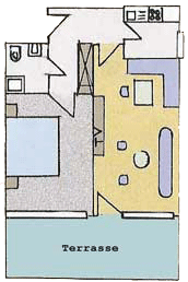 Grundriss der Gartenwohnung 2